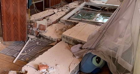 Auch die Einrichtungen der Jugend Eine Welt-Projektpartner vor Ort in Myanmar wurden von dem Erdbeben schwer getroffen - wie hier ein beschädigtes Kinderschutzzentrum in der Stadt Mandalay.